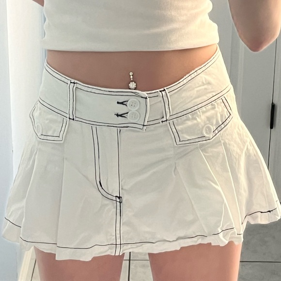white button skirt nwot - Picture 1 of 2
